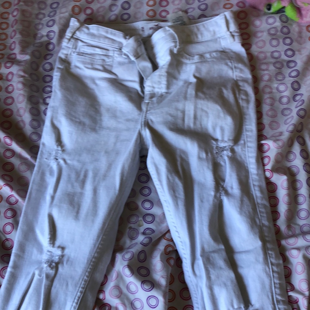 white ripped jeans